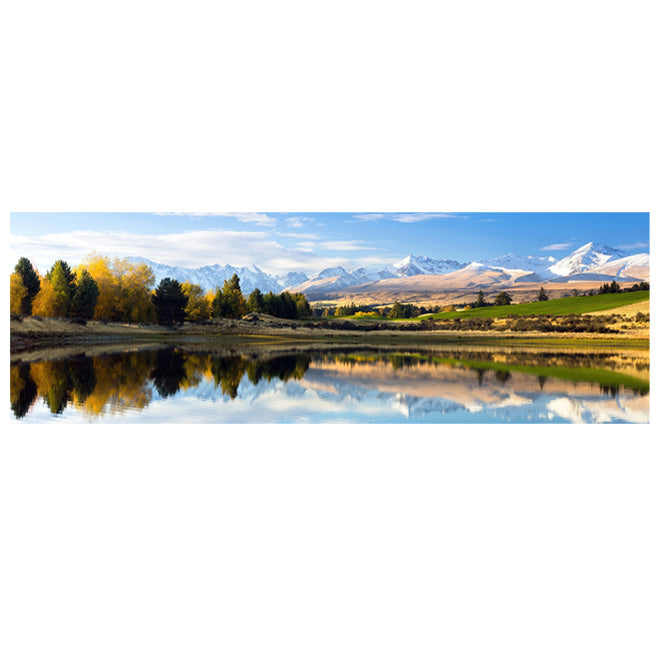 Mountain Lake Forest Wilderness Wall Art Large Format Canvas Prints Wide Format Landscape Picture For Above The Sofa Or Above The Bed