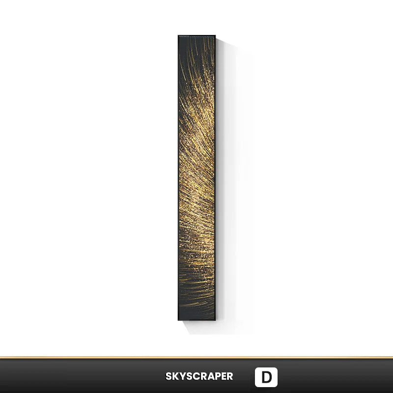 Modern Abstract Particle Geometry Wall Art Slim Format Fine Art Canvas Prints Vertical Skyscraper Format Pictures For Entrance Hall Home Office Decor