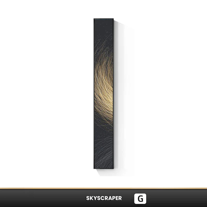 Modern Abstract Particle Geometry Wall Art Slim Format Fine Art Canvas Prints Vertical Skyscraper Format Pictures For Entrance Hall Home Office Decor