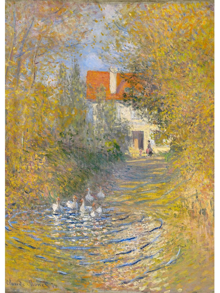 Claude Monet Famous Impressionist Paintings Canvas Prints Artwork Water Lilies Wall Art Posters Pictures For Bedroom Office Home Decor
