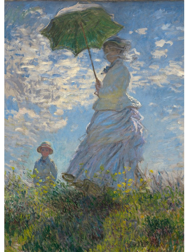 Claude Monet Famous Impressionist Paintings Canvas Prints Artwork Water Lilies Wall Art Posters Pictures For Bedroom Office Home Decor