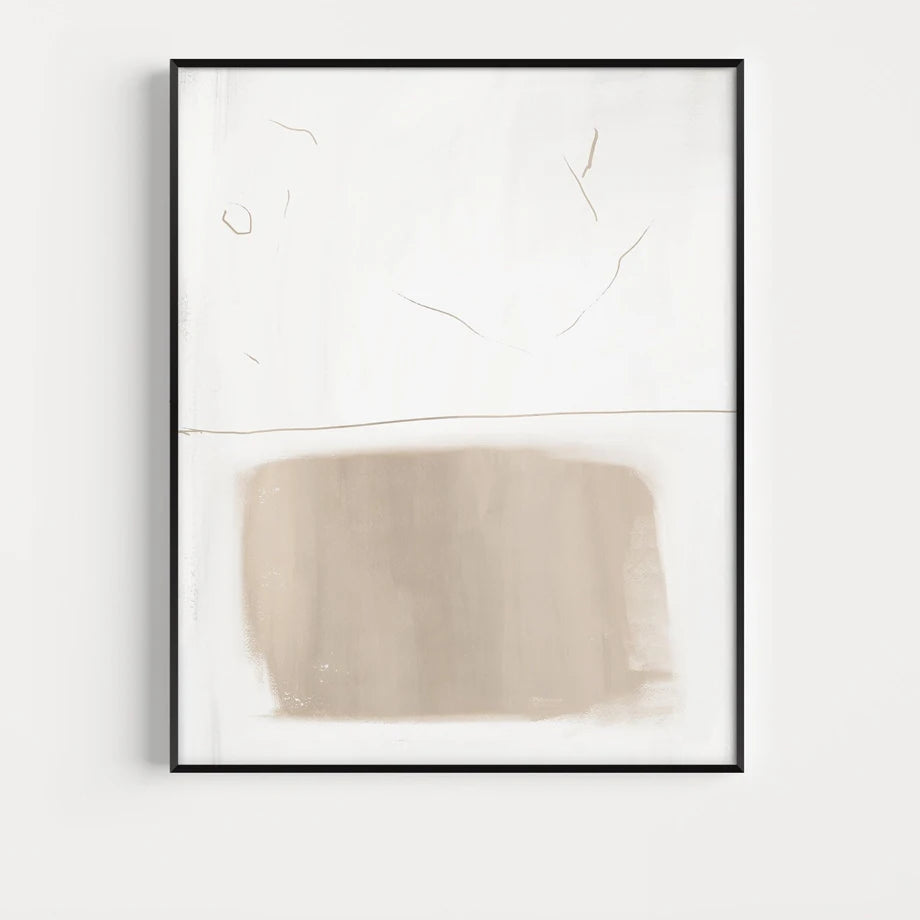Absolute Minimal Beige White Abstract Wall Art Fine Art Canvas Prints Simple Artworks For Modern Apartment Living Room Art For Contemporary Decor