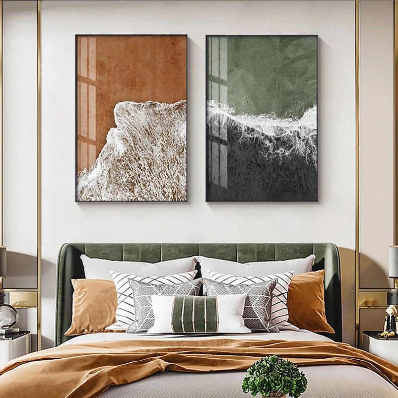 Abstract Coastal Beach Landscape Wall Art Fine Art Canvas Prints Pictures For Modern Apartment Living Room Dining Room Bedroom Art Decor 2025