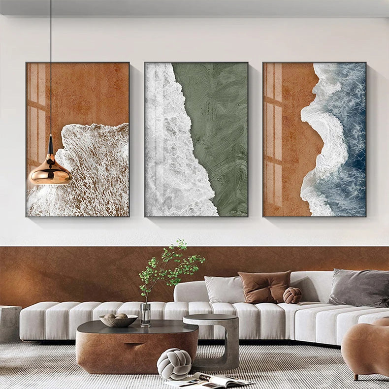 Abstract Coastal Beach Landscape Wall Art Fine Art Canvas Prints Pictures For Modern Apartment Living Room Dining Room Bedroom Art Decor 2025