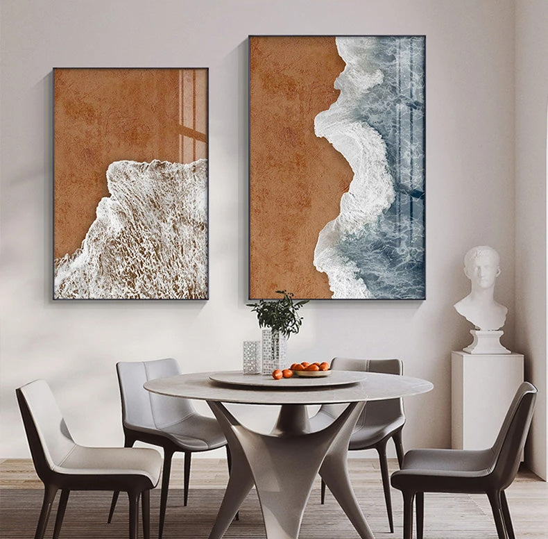 Abstract Coastal Beach Landscape Wall Art Fine Art Canvas Prints Pictures For Modern Apartment Living Room Dining Room Bedroom Art Decor 2025