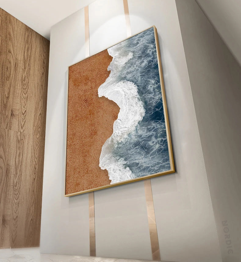 Abstract Coastal Beach Landscape Wall Art Fine Art Canvas Prints Pictures For Modern Apartment Living Room Dining Room Bedroom Art Decor 2025