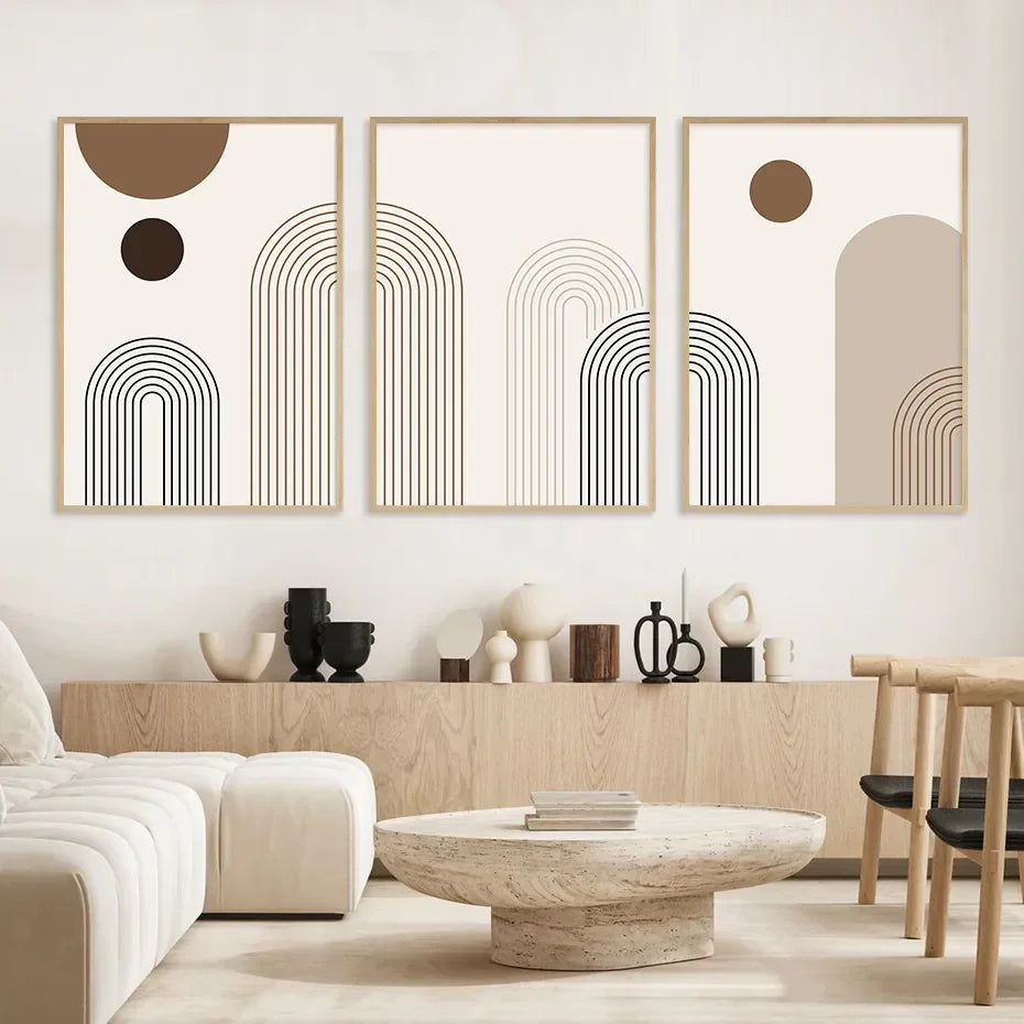 Abstract Minimalist Geometric Line Art Wall Art Fine Art Canvas Prints Pictures For Living Room Dining Room Home Office Art Decor