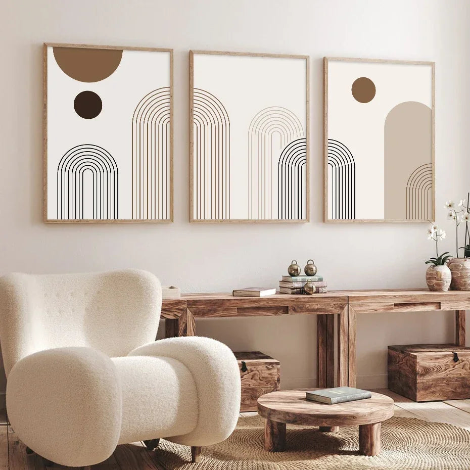 Abstract Minimalist Geometric Line Art Wall Art Fine Art Canvas Prints Pictures For Living Room Dining Room Home Office Art Decor
