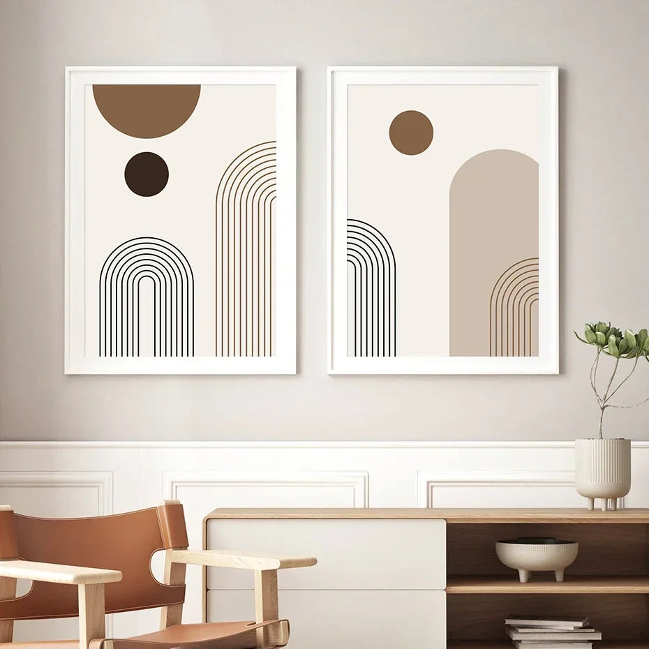 Abstract Minimalist Geometric Line Art Wall Art Fine Art Canvas Prints Pictures For Living Room Dining Room Home Office Art Decor 2025