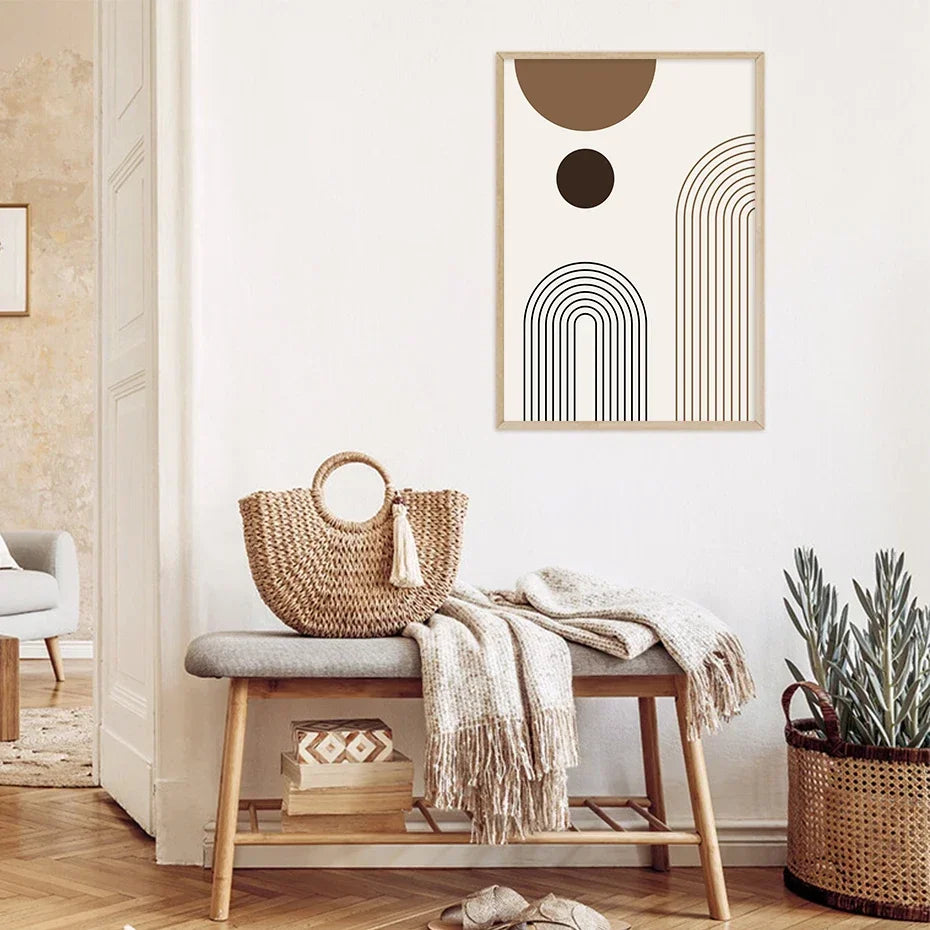Abstract Minimalist Geometric Line Art Wall Art Fine Art Canvas Prints Pictures For Living Room Dining Room Home Office Art Decor 2025