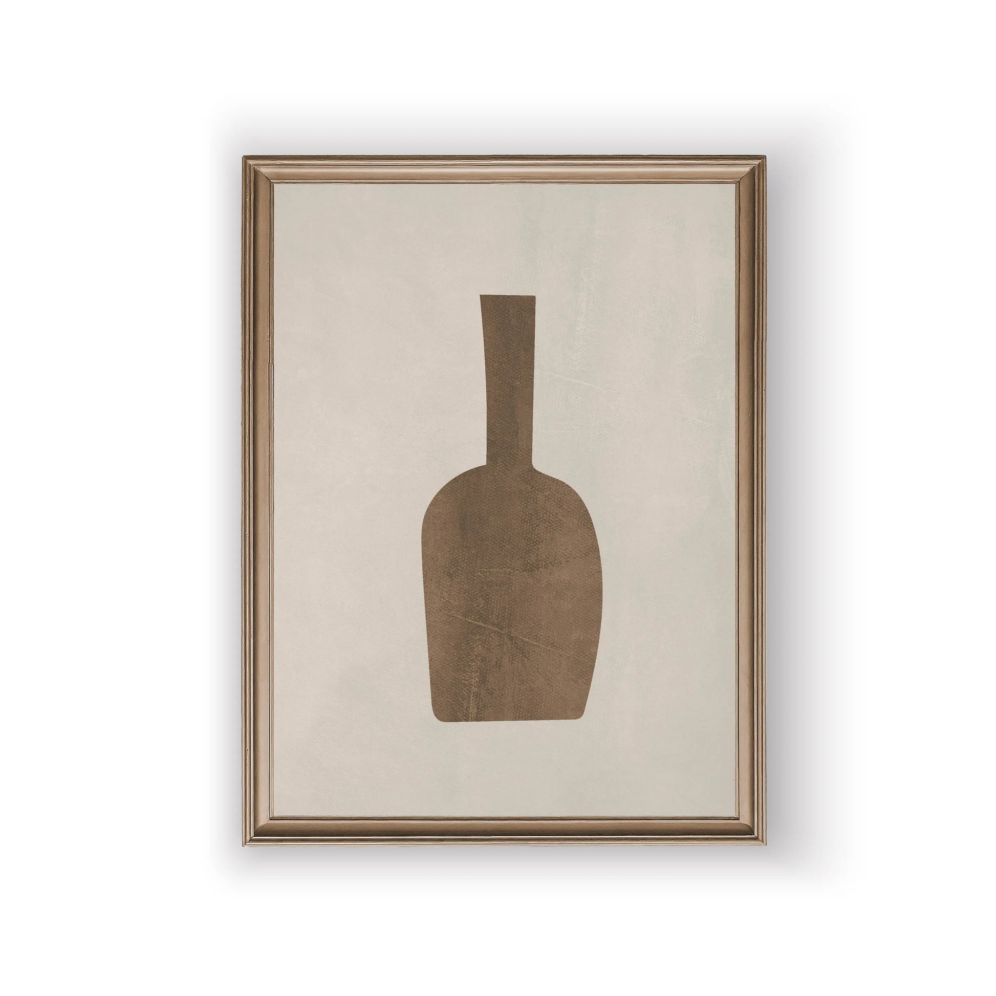 Abstract Still Life Vases Minimalist Wall Art Fine Art Canvas Prints Neutral Tone Black Brown Beige Pictures For Living Room Dining Room Scandinavian Style Home Decor