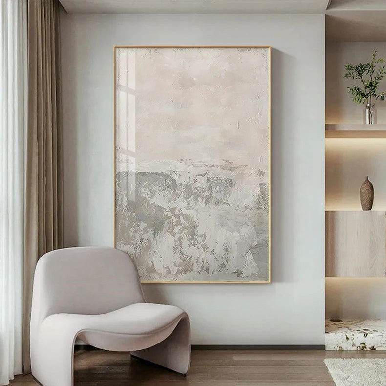 Beige Gray Urban Abstract Wall Art Fine Art Canvas Prints Minimalist Pictures For Modern Apartment Contemporary Home Office Decor