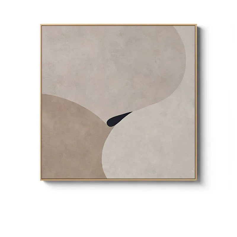 Beige Terracotta Minimalist Nordic Abstract Wall Art Fine Art Canvas Prints Square Format Pictures For Bedroom Modern Art For Living Room