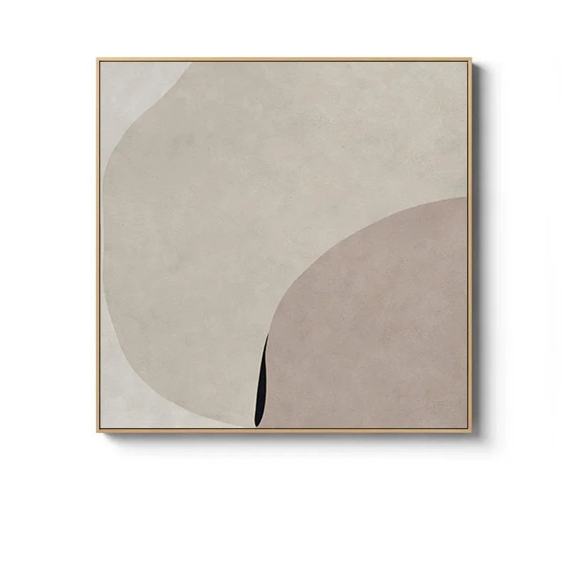 Beige Terracotta Minimalist Nordic Abstract Wall Art Fine Art Canvas Prints Square Format Pictures For Bedroom Modern Art For Living Room