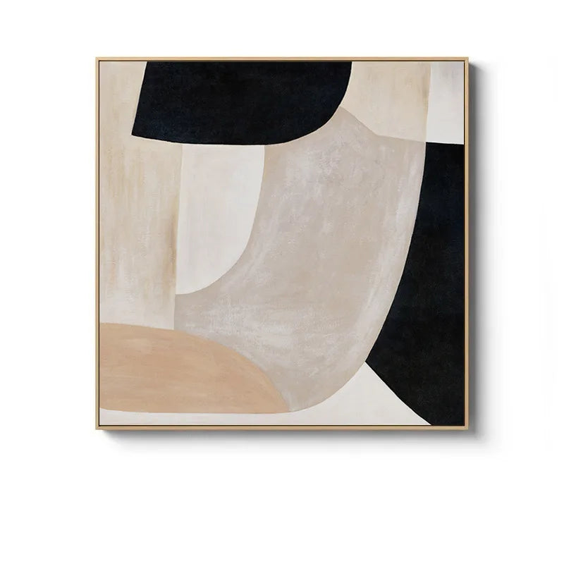 Beige Terracotta Minimalist Nordic Abstract Wall Art Fine Art Canvas Prints Square Format Pictures For Bedroom Modern Art For Living Room