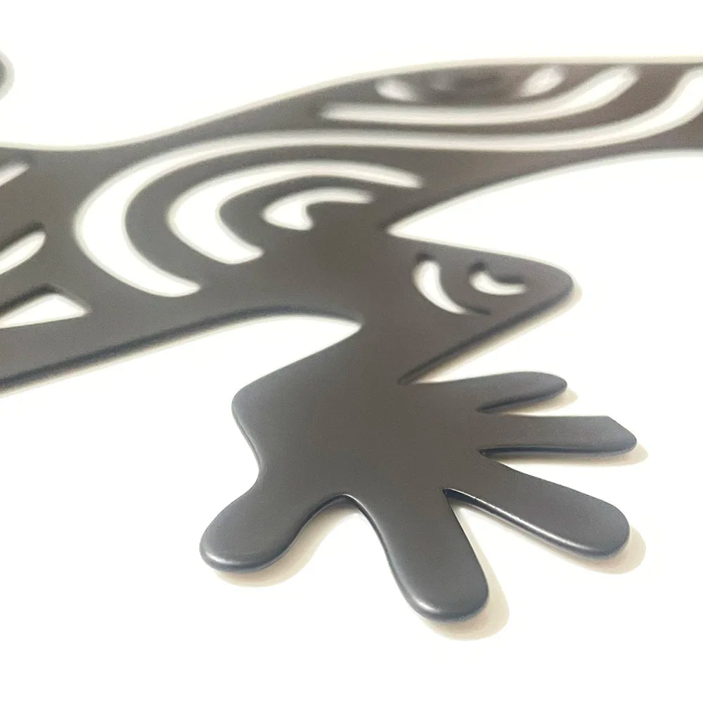 Black Gecko Lizard Silhouette Metal Wall Art 3d Iron Crafted Wall Decoration For Living Room Dining Room Creative Nordic Art Decor