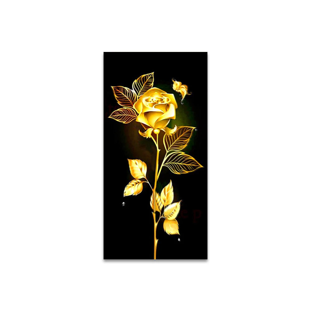 Black Golden Leaves Exotic Abstract Botanical Wall Art Fine Art Canvas Prints Pictures For Living Room Reception Foyer Art For Light Luxury Home Decor 2025