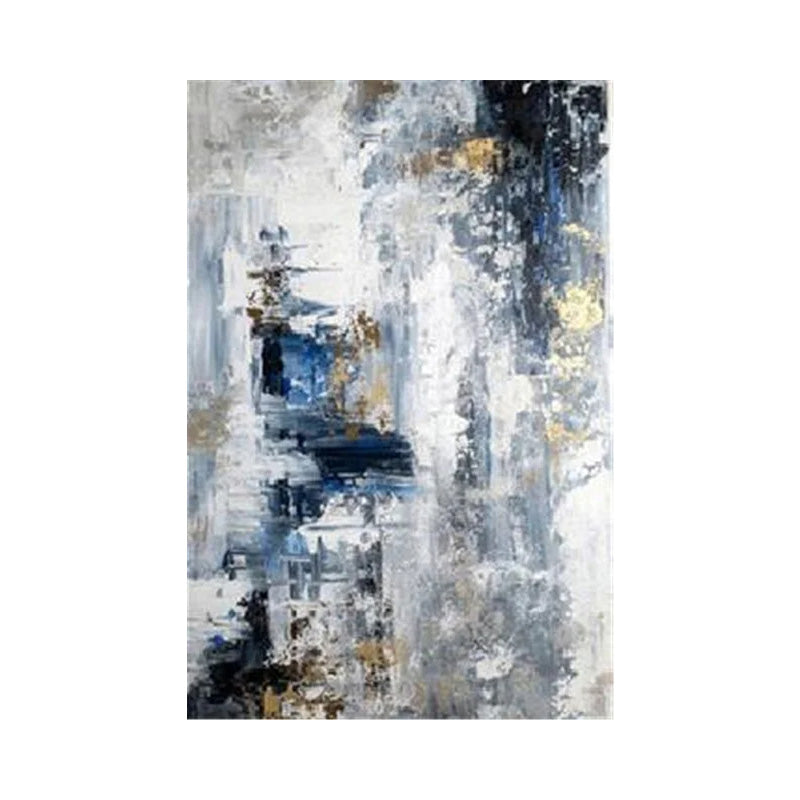 Blue Gray Contemporary Abstract Wall Art Fine Art Canvas Prints Posters Pictures For Living Room Home Office Art Decor
