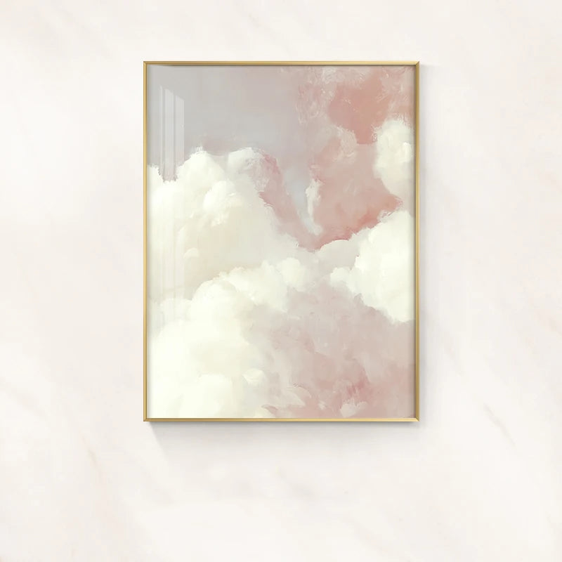 Blue Sky Clouds Abstract Wall Art Fine Art Canvas Prints Nordic Pictures For Living Room Bedroom Inspirational Home Art Decor (Unframed)
