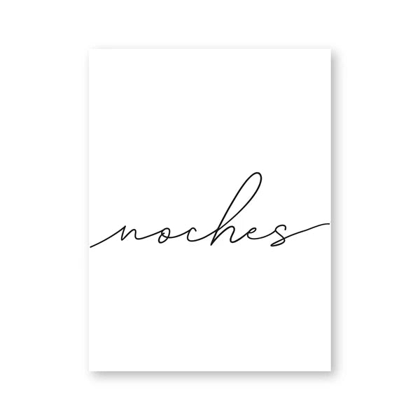 Buenas Noches Good Night Spanish Quotes Post Simple Black White Quotations Wall Art Fine Art Canvas Prints Minimalist Nordic Pictures For Bedroom 2025