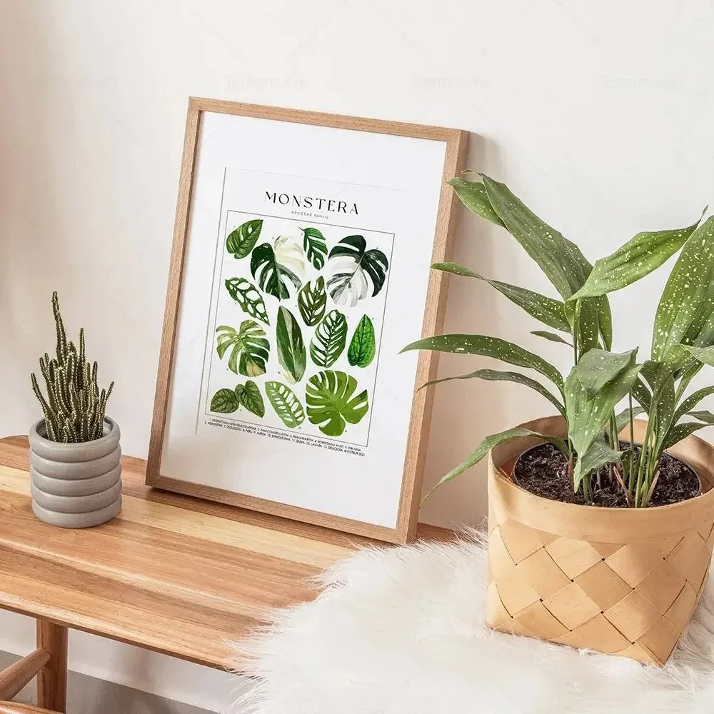 Classic Botanical Specimen Posters Green Leaves Wall Art Fine Art Canvas Prints Pictures For Kitchen Dining Room Living Room Decor 2025