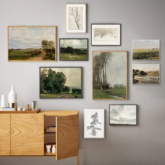 Classic Vintage Landscape Wall Art Fine Art Canvas Prints Gallery Wall Pictures For Contemporary Living Room Dining Room Art Decor