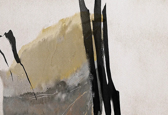 Colorful Minimalist Abstract Wall Art Fine Art Canvas Prints Orange Yellow Black Beige Pictures For Living Room Dining Room Nordic Home Decor