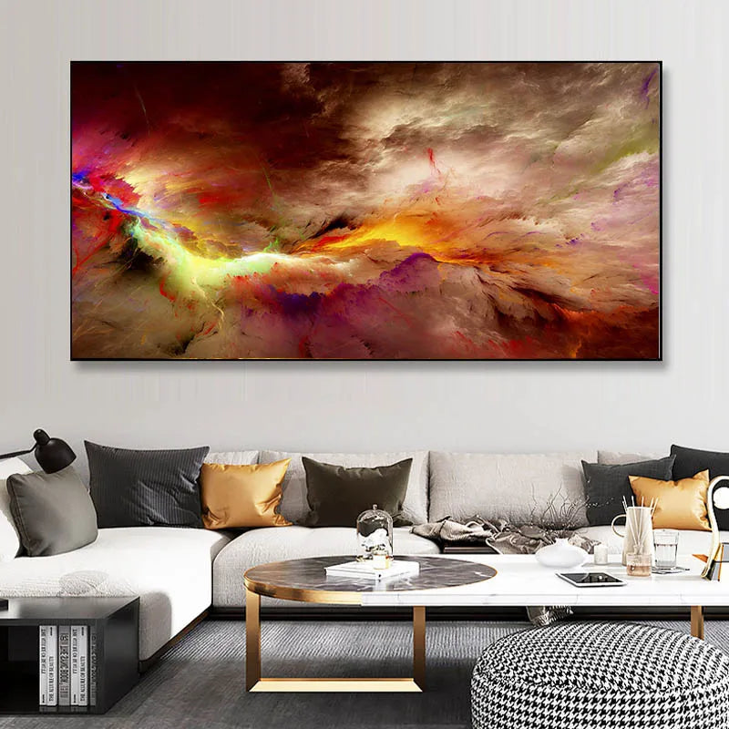 Colorful Abstract Alien Cloud Wall Art Fine Art Canvas Prints Living Room Pictures For Above The Sofa Bedroom Art For Above The Bed 2025 01