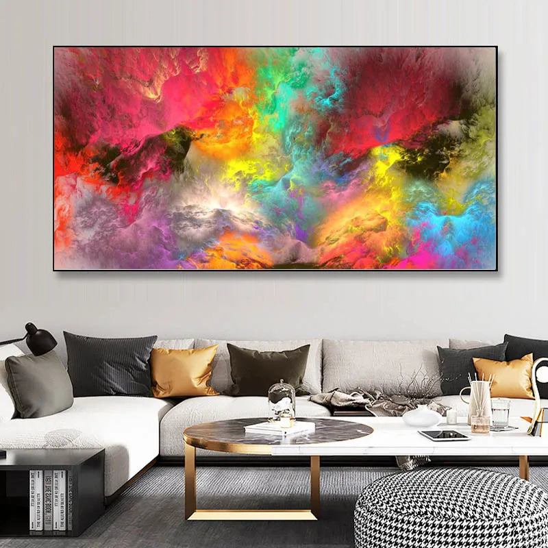 Colorful Abstract Alien Cloud Wall Art Fine Art Canvas Prints Living Room Pictures For Above The Sofa Bedroom Art For Above The Bed 2025 01