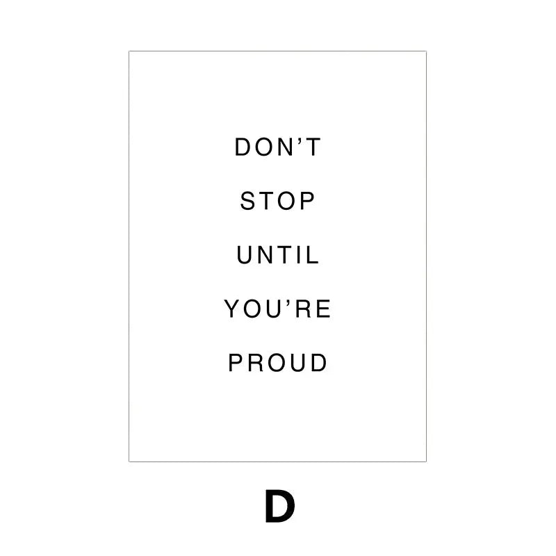 Daily Motivation Inspirational Quotations Posters Wall Art Fine Art Canvas Prints Simple Quotes Pictures For Bedroom Study Room Home Office Decor