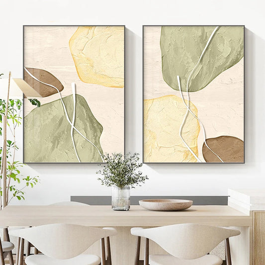 Earthy Tones Nordic Zen Stones Wall Art Fine Art Canvas Prints Pictures For Modern Apartment Living Room Bedroom Art For Contemporary Interiors