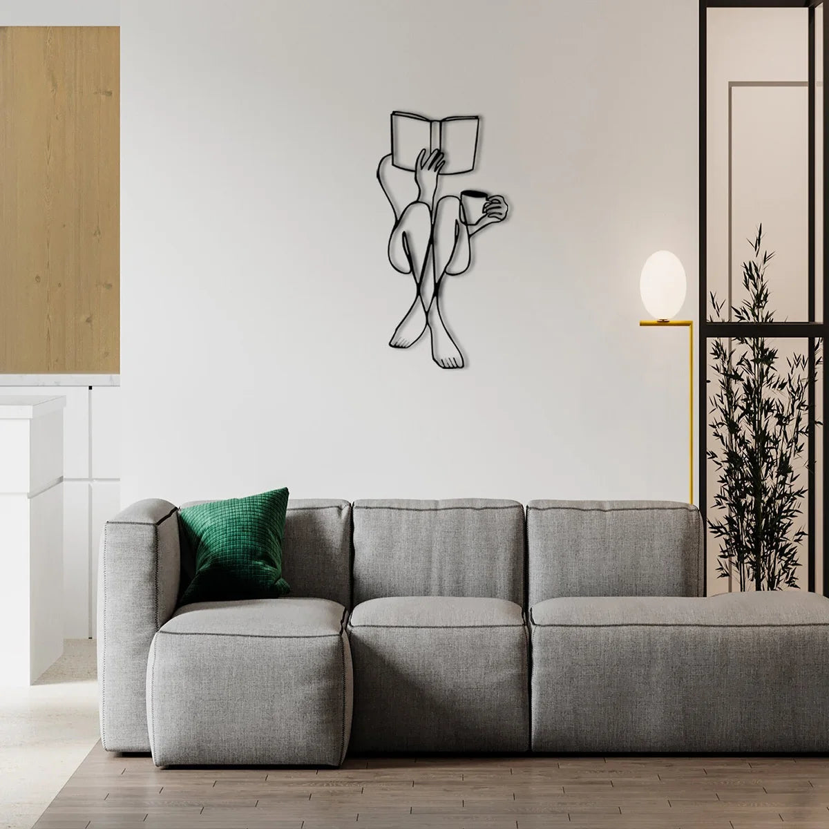 Lady Elegant Line Art Black Metal Wall Art 3d Iron Crafted Wall Mounted Decoration For Bedroom Living Room Boutique Salon Art Decor