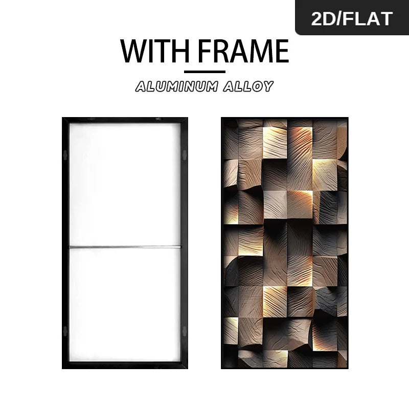 Aluminum alloy frame with a textured wooden design on a white background