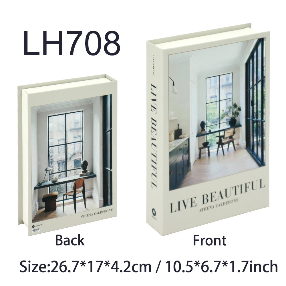 Fashion Art Style Faux Books Coffee Table Decor Book Box Storage Boxes Luxury Practical Ornamental Decoration For Modern Home Decor