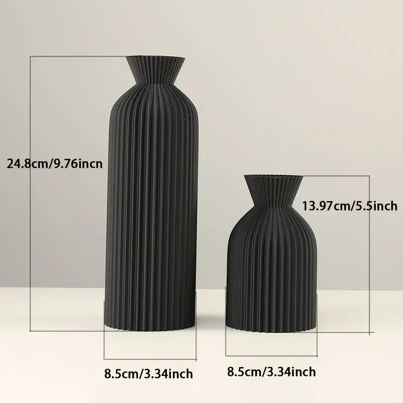 Fluted Nordic Vases Modern Decorative Centrepiece Table Decoration For Dining Room Kitchen Living Room Coffee Table Ornaments Scandinavian Home Decor