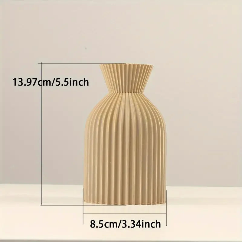 Fluted Nordic Vases Modern Decorative Centrepiece Table Decoration For Dining Room Kitchen Living Room Coffee Table Ornaments Scandinavian Home Decor