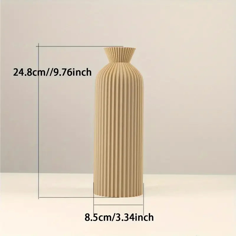 Fluted Nordic Vases Modern Decorative Centrepiece Table Decoration For Dining Room Kitchen Living Room Coffee Table Ornaments Scandinavian Home Decor