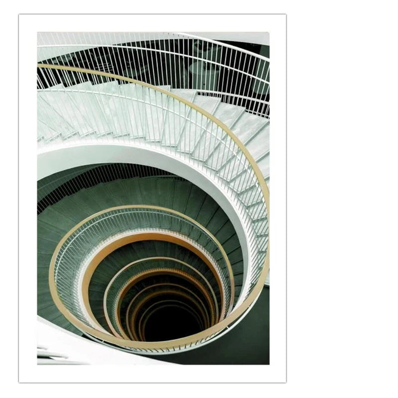 Green Stripe Overlaid Arches Wall Art Fine Art Canvas Prints Classic Architectural Abstract Pictures For Modern Apartment Living Room Dining Room Art Decor