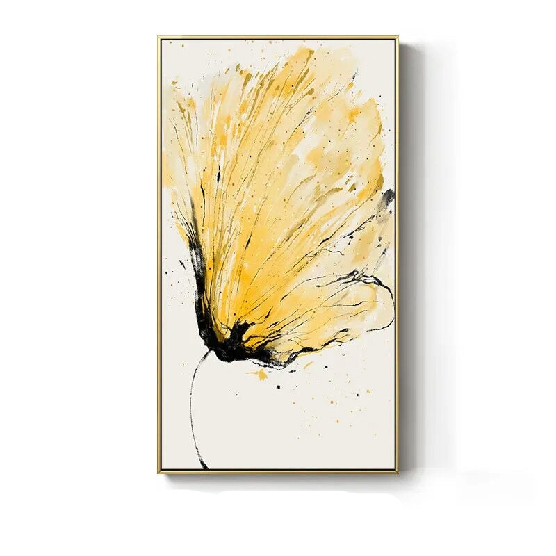 Modern Colorful Big Floral Abstract Wall Art Fine Art Canvas Prints Pictures For Living Room Entrance Hall Home Office Art Decor