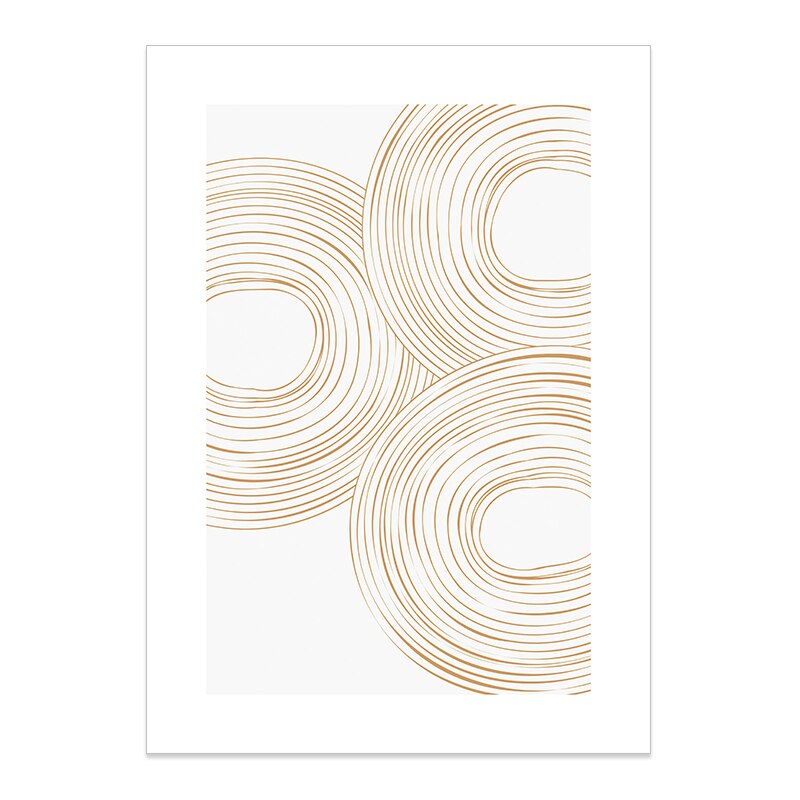 Beige White Minimalist Geometric Line Art Wall Art Fine Art Canvas Prints Elegant Abstract Pictures For Living Room Home Office Decor