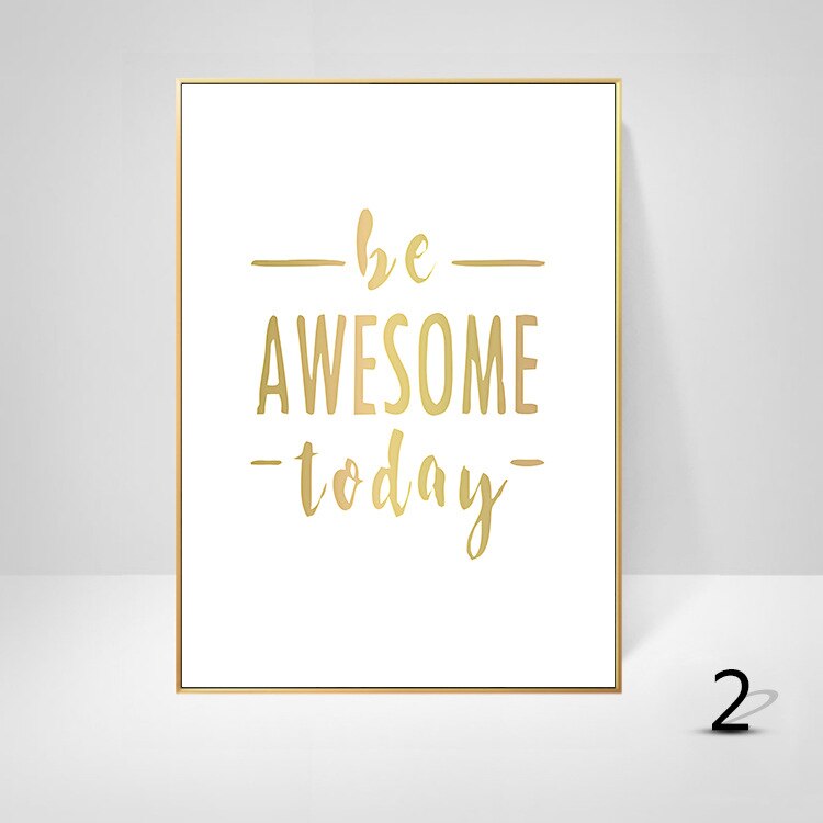 Inspirational Quotes Posters Golden Pineapple Green Leaf Monstera Wall Art Fine Art Canvas Prints For Living Room Home Office Decor