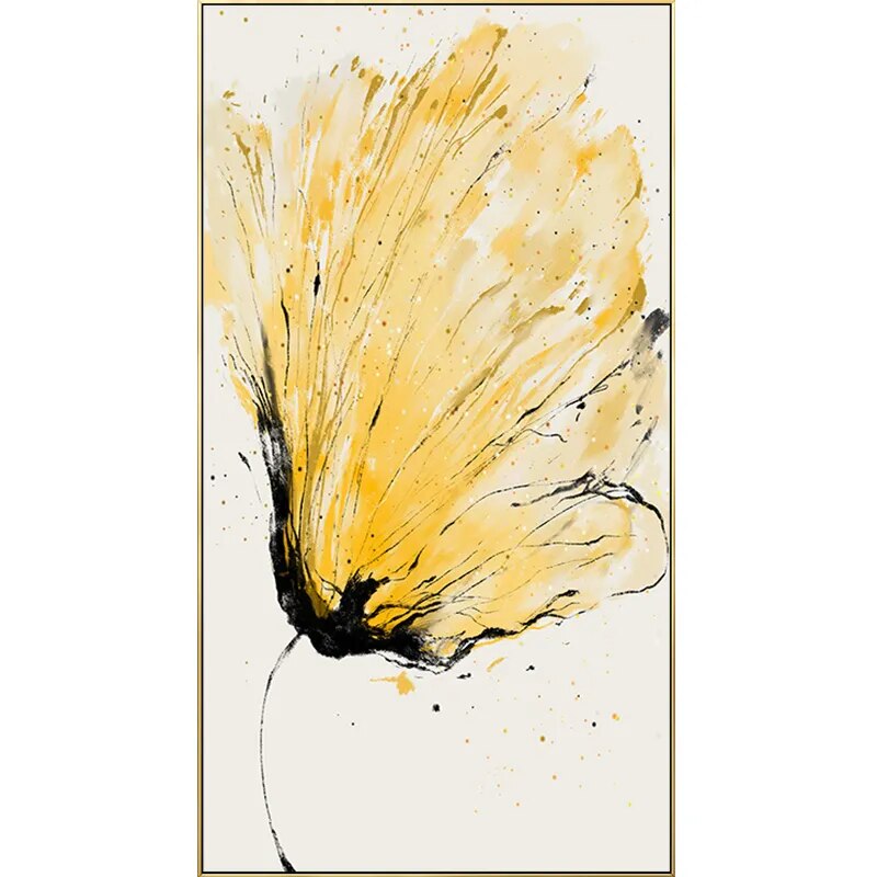 Modern Colorful Big Floral Abstract Wall Art Fine Art Canvas Prints Pictures For Living Room Entrance Hall Home Office Art Decor