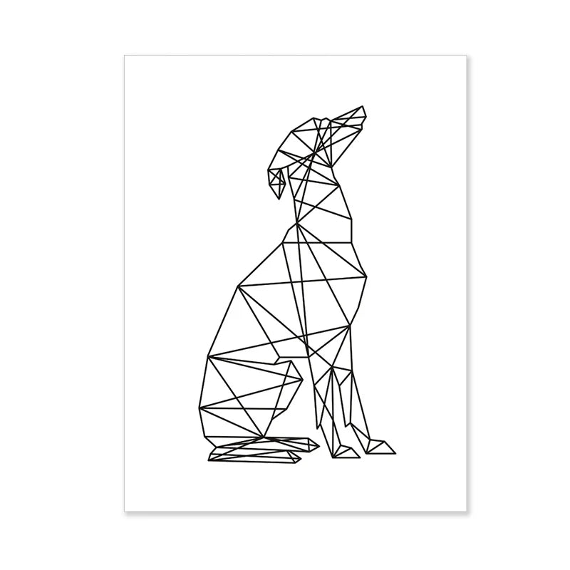 All You Need Is Love And A Dog Simple Black White Wall Art Poster Greyhound Nordic Wall Art Canvas Print Pictures For Living Room