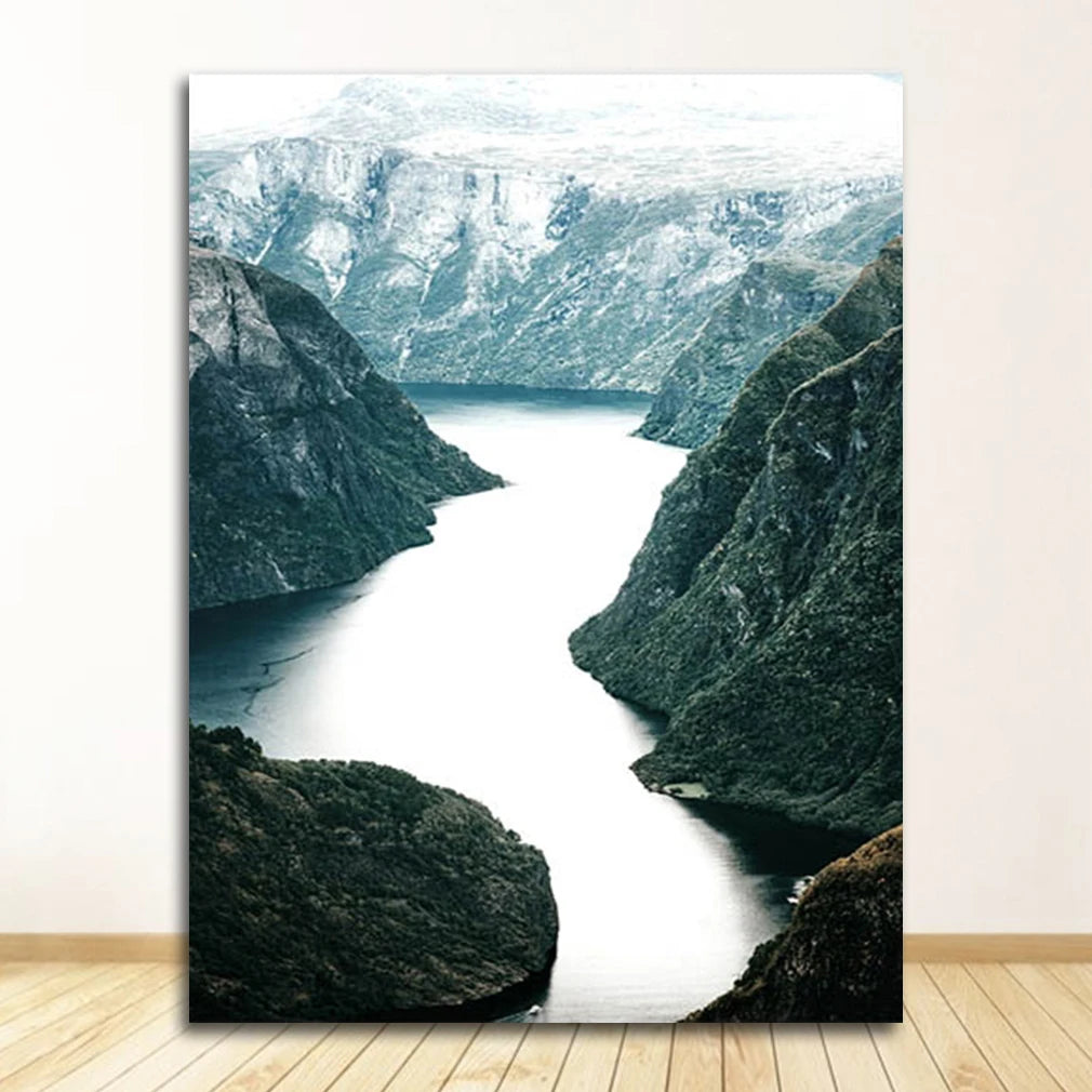 Mountain Lake Landscape Wall Art Fine Art Canvas Prints Inspirational Pictures Of Calm For Living Room Dining Room Home Office Decor 2025