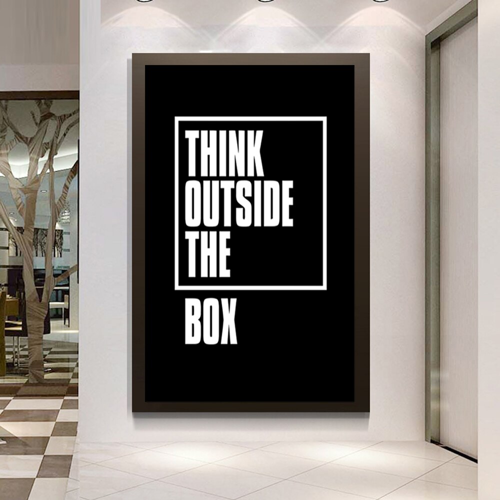 Inspirational Poster Wall Art Fine Art Canvas Print Black White Minimalist Motivational Productivity Quotation Picture For Home Office Wall Decor