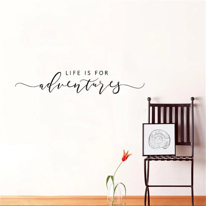 Adventures Quote Wall Sticker Removable PVC Vinyl Wall Decal Daily Mantra Decoration Inspirational Creative DIY Home Decor For Living Room Bedroom Study Room