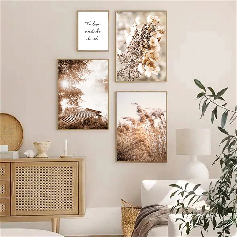 Summer Fields Morning Sunshine Wall Art Fine Art Canvas Prints Simple Lifestyle Landscape Pictures Of Nature For Living Room Decor