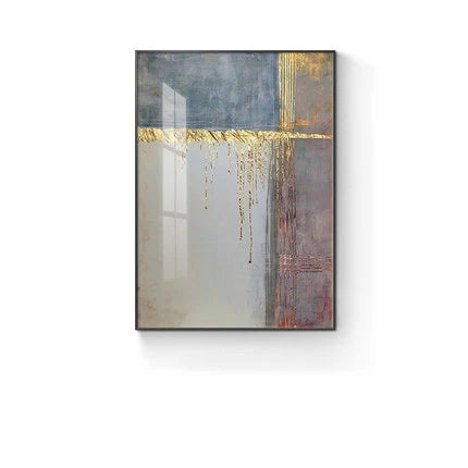 Golden Blue Beige Scandinavian Abstract Wall Art Fine Art Canvas Prints Modern Artworks For Living Room Dining Room Home Office Art Decor