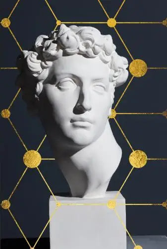 Classical Renaissance Sculpture Michelangelo David Statue Wall Art Fine Art Canvas Print Black & White Picture For Living Room Home Office Decor