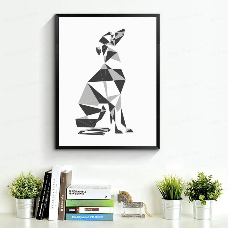 All You Need Is Love And A Dog Simple Black White Wall Art Poster Greyhound Nordic Wall Art Canvas Print Pictures For Living Room